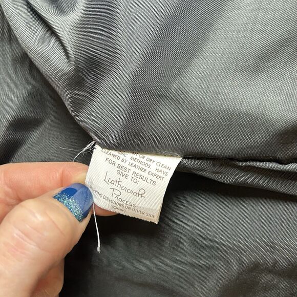 Vintage Comint Black Leather Jacket w/shoulder pads Women's Large Argentina - Picture 9 of 12